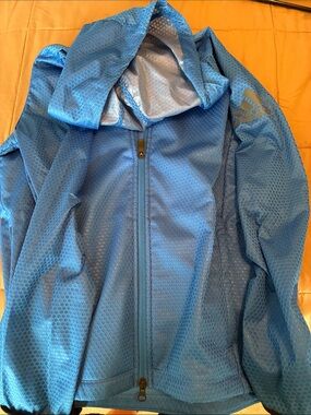 adidas Climastorm Light Blue Mesh Hooded Jacket Womens S